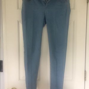 Blue skinny jeans